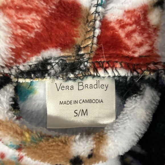 Vera Bradley Holiday Womens Sm Med Bathrobe Hooded Reindeer Christmas Ornaments - Picture 4 of 7